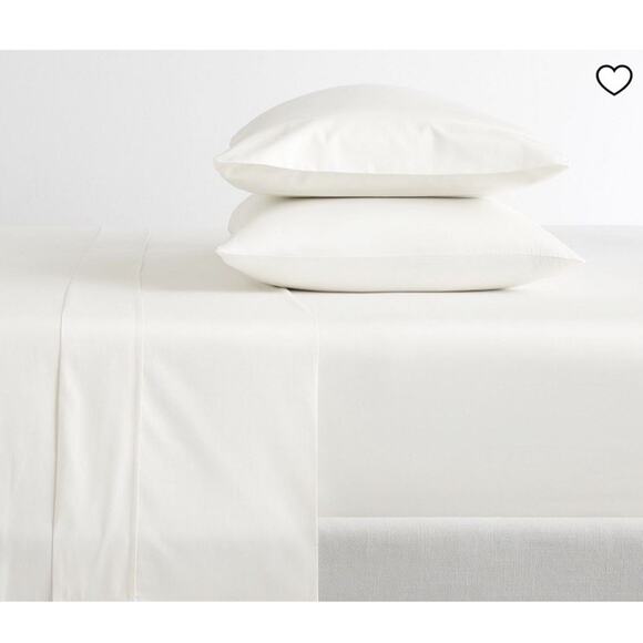 NWT POTTERY BARN PB ESSENTIALS SATEEN FLAT SHEET KING 300 THREAD WHITE 108x105 - Picture 3 of 3